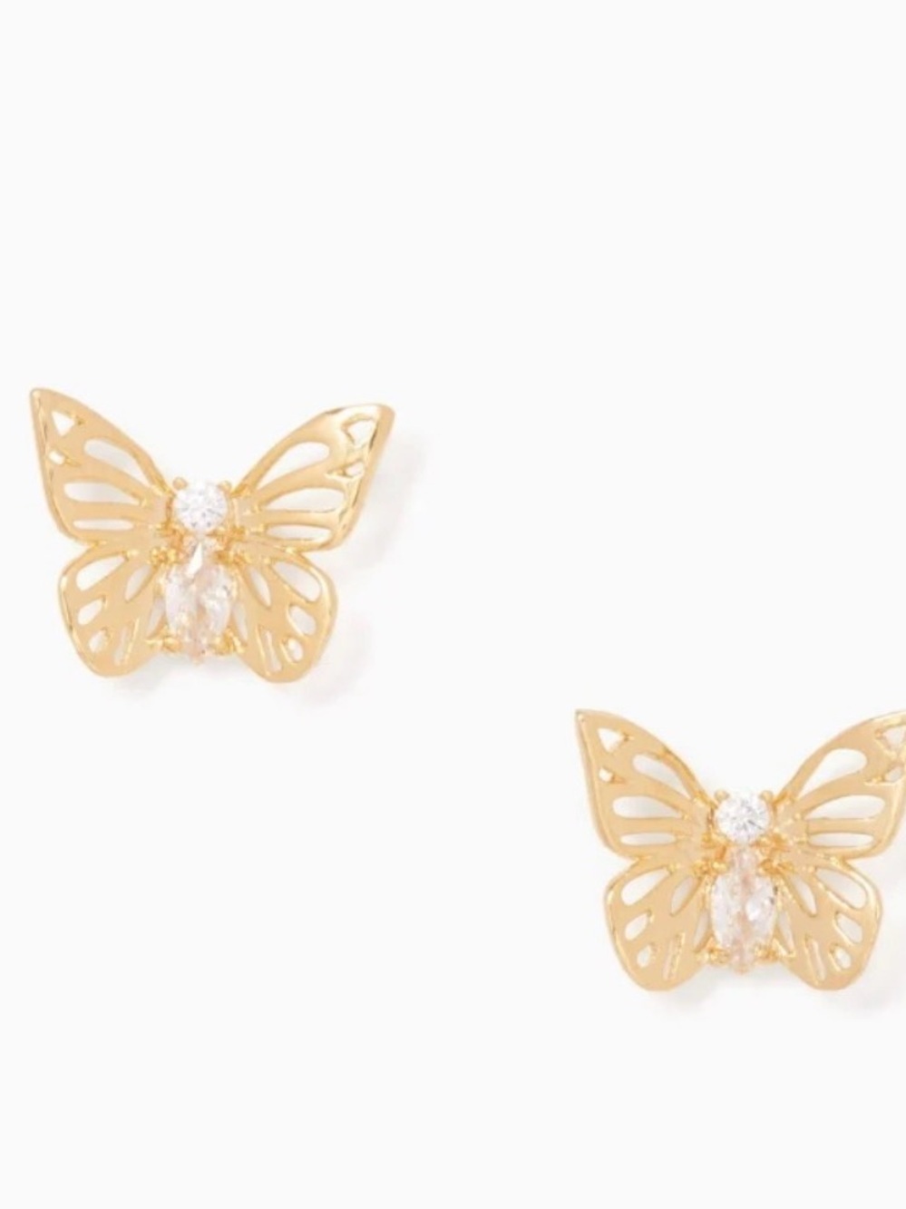 Kate Spade Social Butterfly Crystal Stud Earrings - Women Jewelry